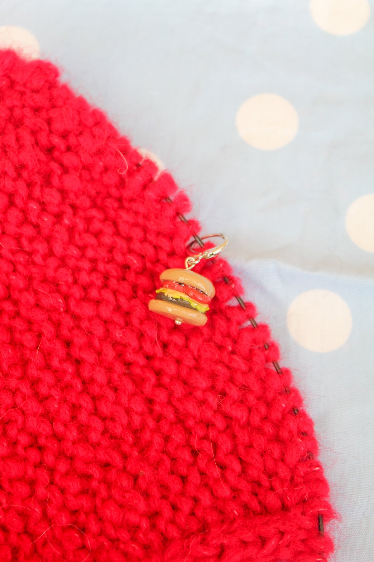 Le burger - Marqueur tricot