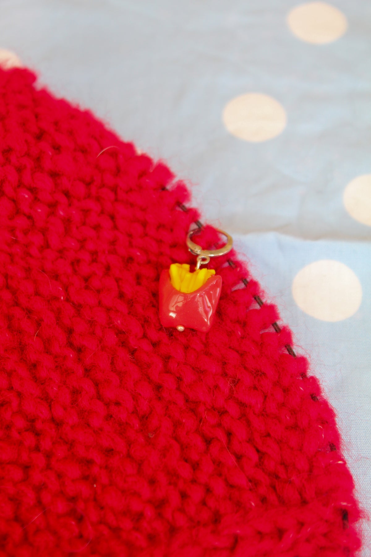 Les frites - Marqueur tricot