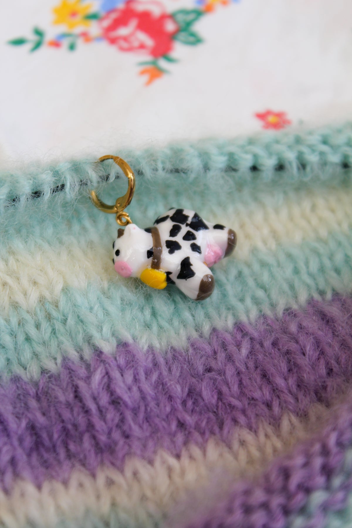 La vache - Marqueur tricot