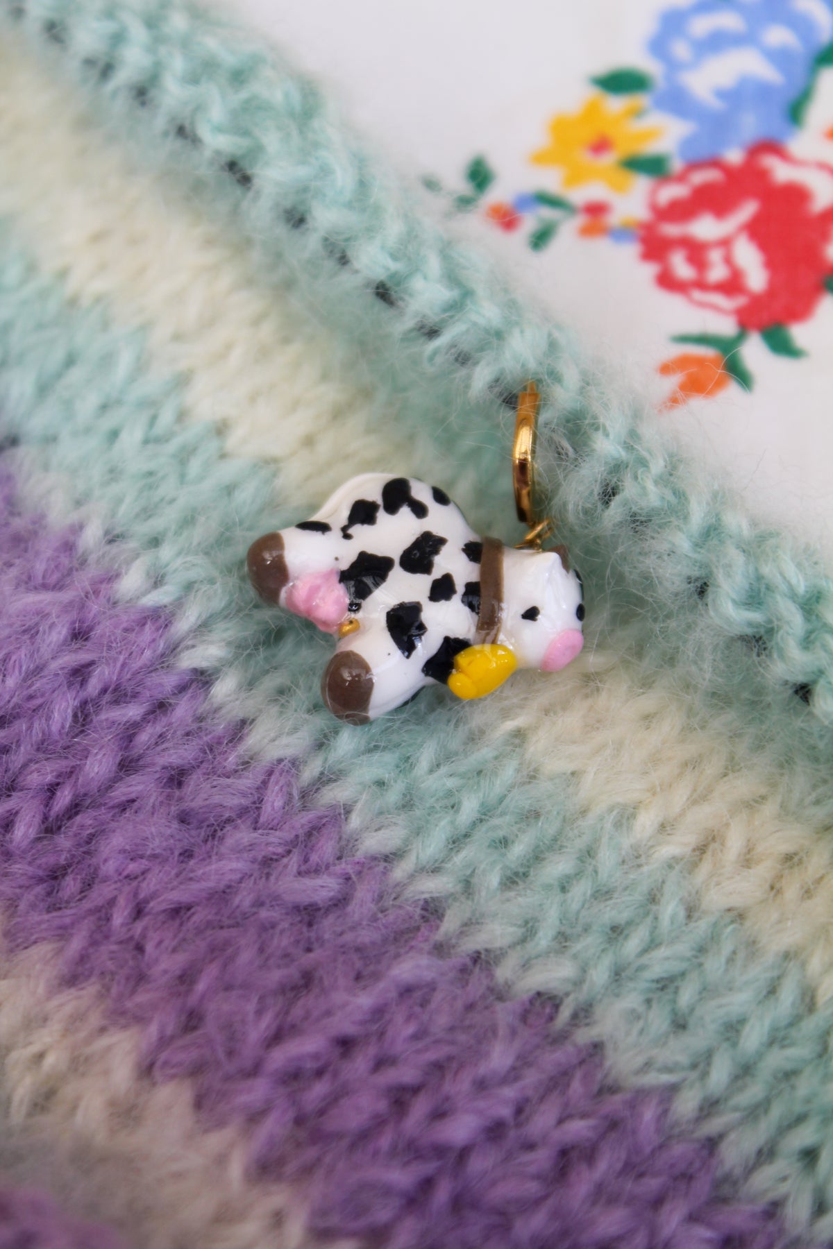 La vache - Marqueur tricot