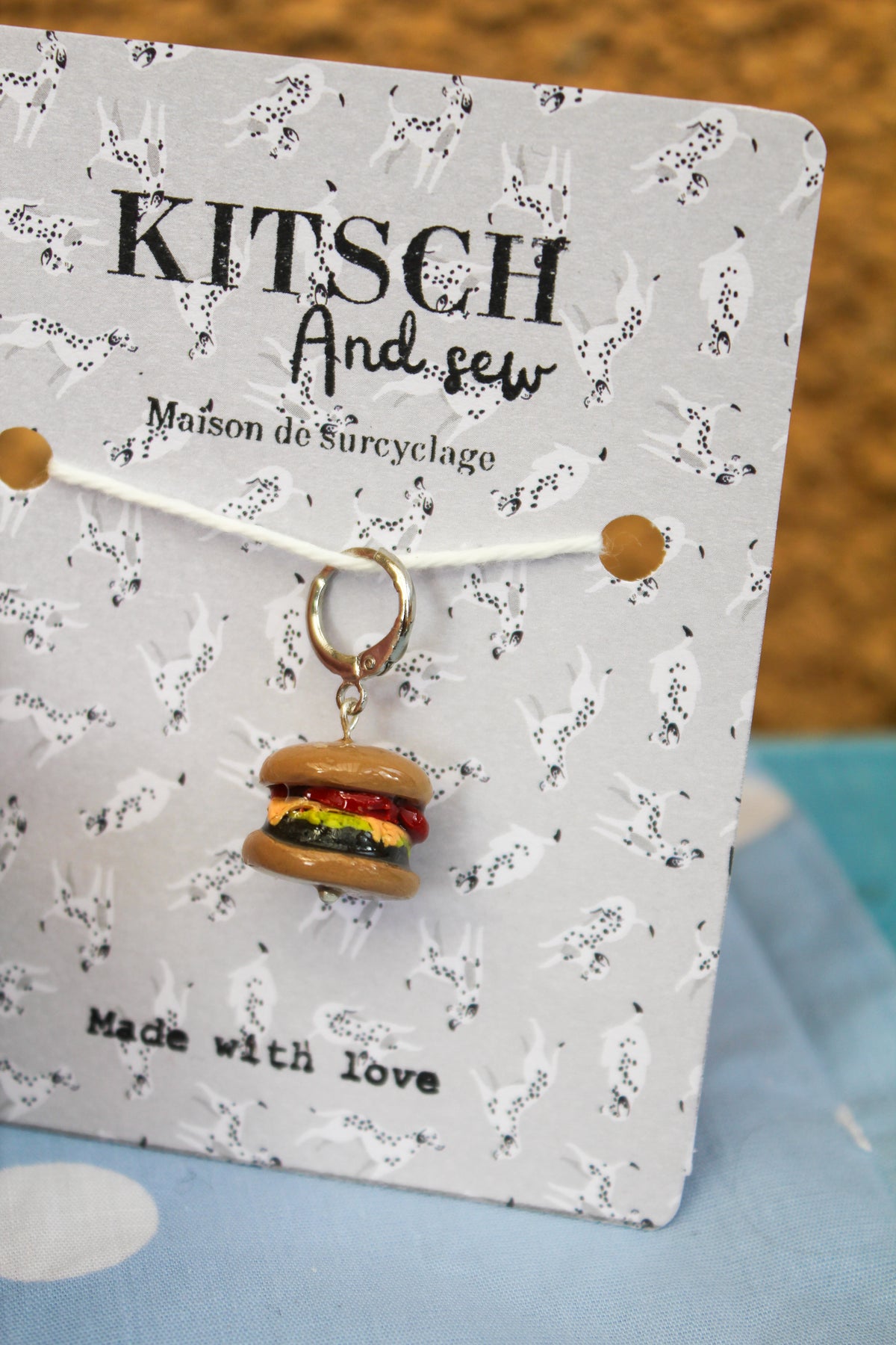 Le burger - Marqueur tricot