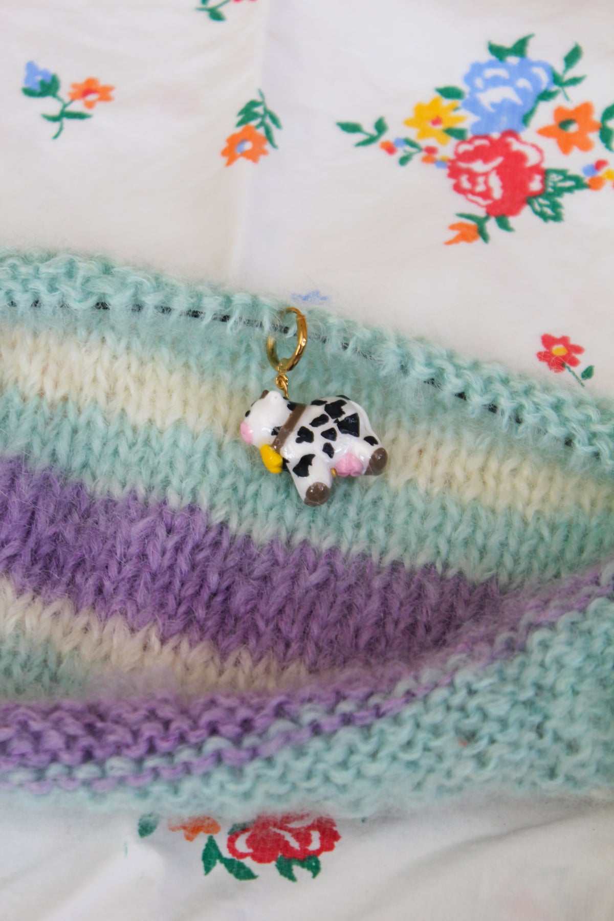 La vache - Marqueur tricot