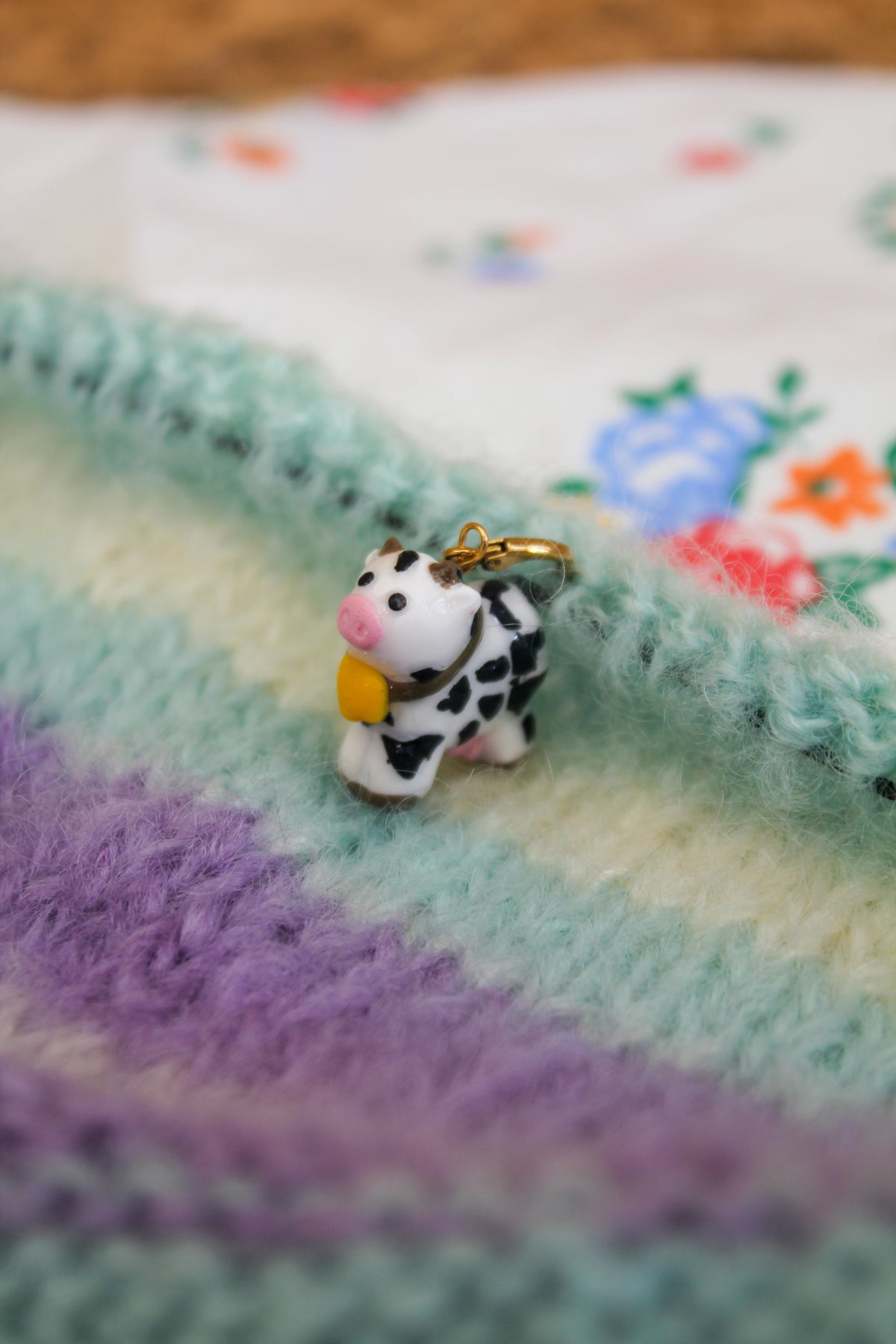 La vache - Marqueur tricot