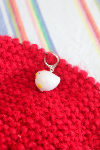 La poule blanche - Marqueur tricot
