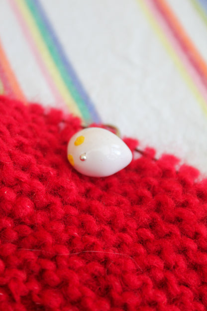 La poule blanche - Marqueur tricot