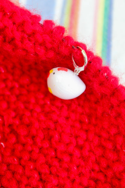La poule blanche - Marqueur tricot