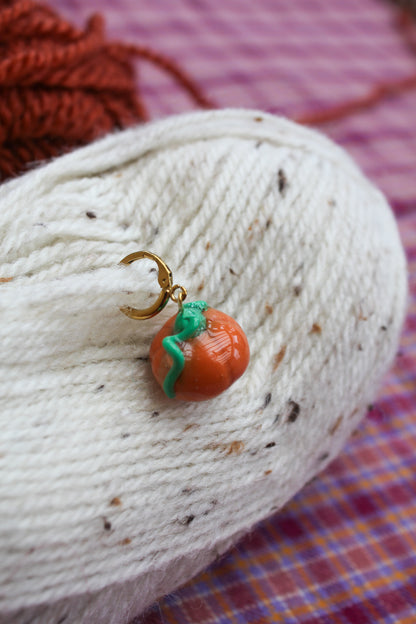 Citrouille automne- Marqueur tricot